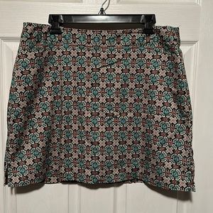 Cute Skort! Lady Hagen Golf Skirt w/ Shorts, 3 pockets, teal, brown - 16